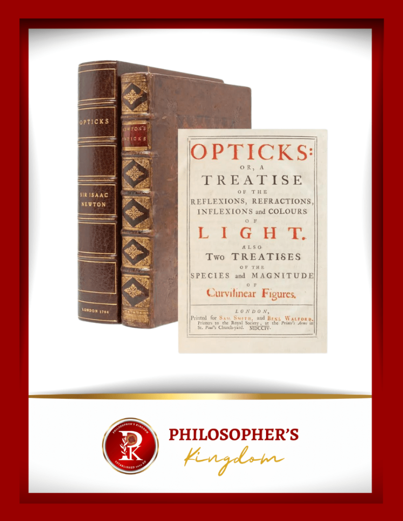 Opticks: or, A Treatise of the Reflexions, Refractions, Inflexions and Colours of Light